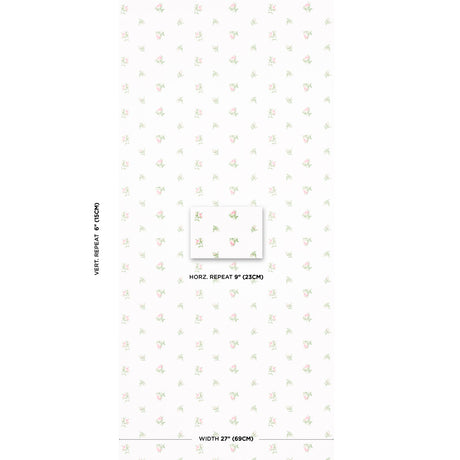 Schumacher Margie Floral Rose Wallpaper - Eade's Wallpaper