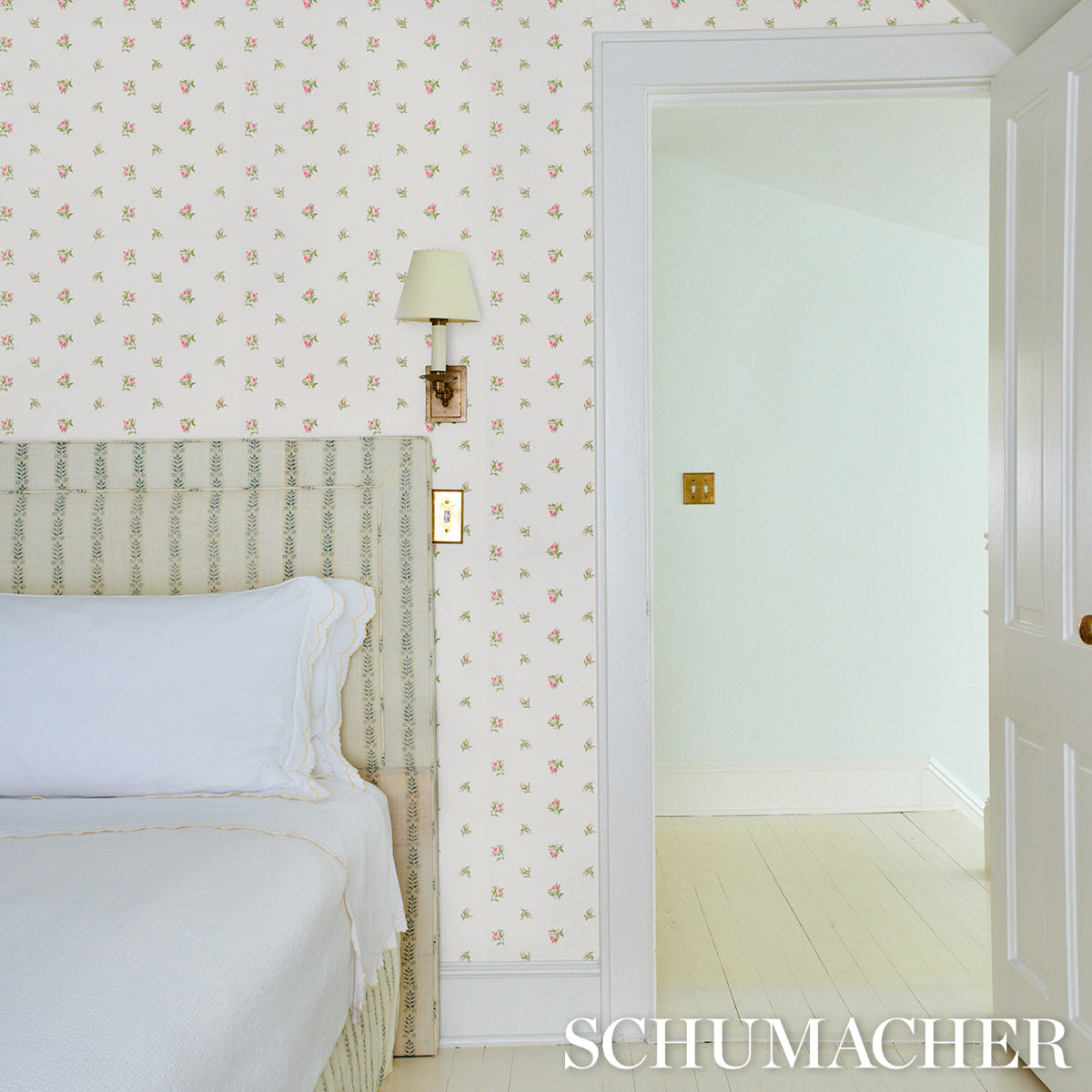 Schumacher Margie Floral Rose Wallpaper - Eade's Wallpaper