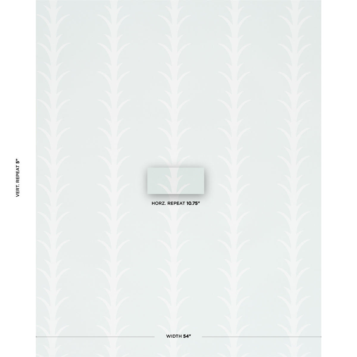 Schumacher Acanthus Stripe Ivory On Mineral Wallpaper