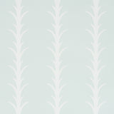 Schumacher Acanthus Stripe Ivory On Mineral Wallpaper