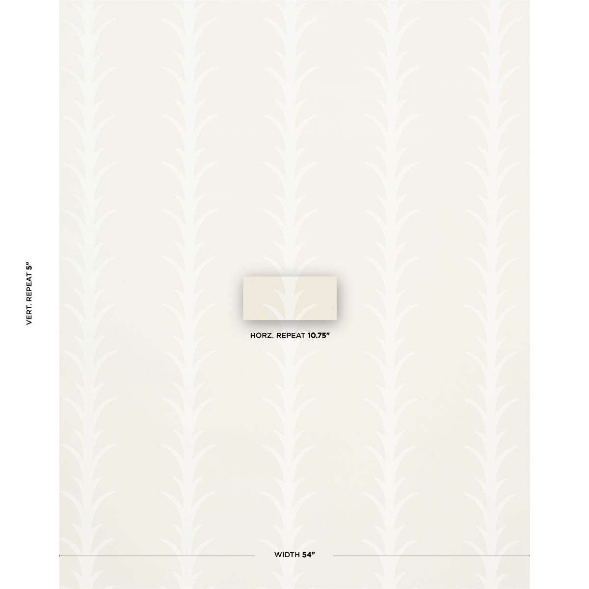 Schumacher Acanthus Stripe Ivory On Neutral Wallpaper