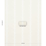 Schumacher Acanthus Stripe Ivory On Neutral Wallpaper