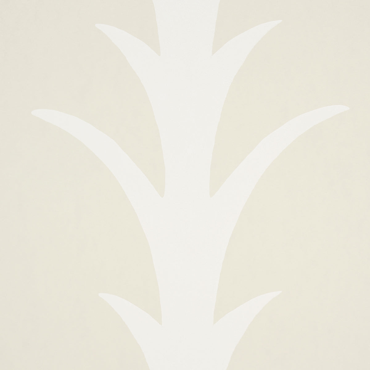 Schumacher Acanthus Stripe Ivory On Neutral Wallpaper