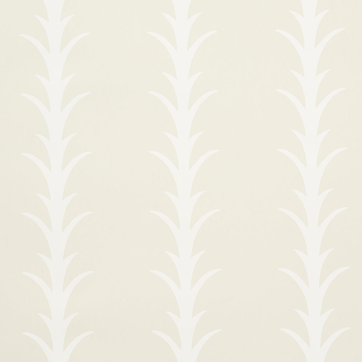 Schumacher Acanthus Stripe Ivory On Neutral Wallpaper