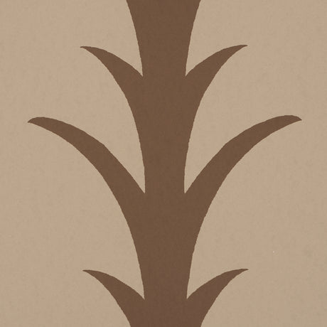 Schumacher 5014774 ACANTHUS STRIPE in BROWN ON BEIGE Wallpap