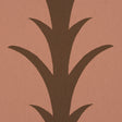 Schumacher 5014778 ACANTHUS STRIPE in BROWN ON ROSEWOOD Wall