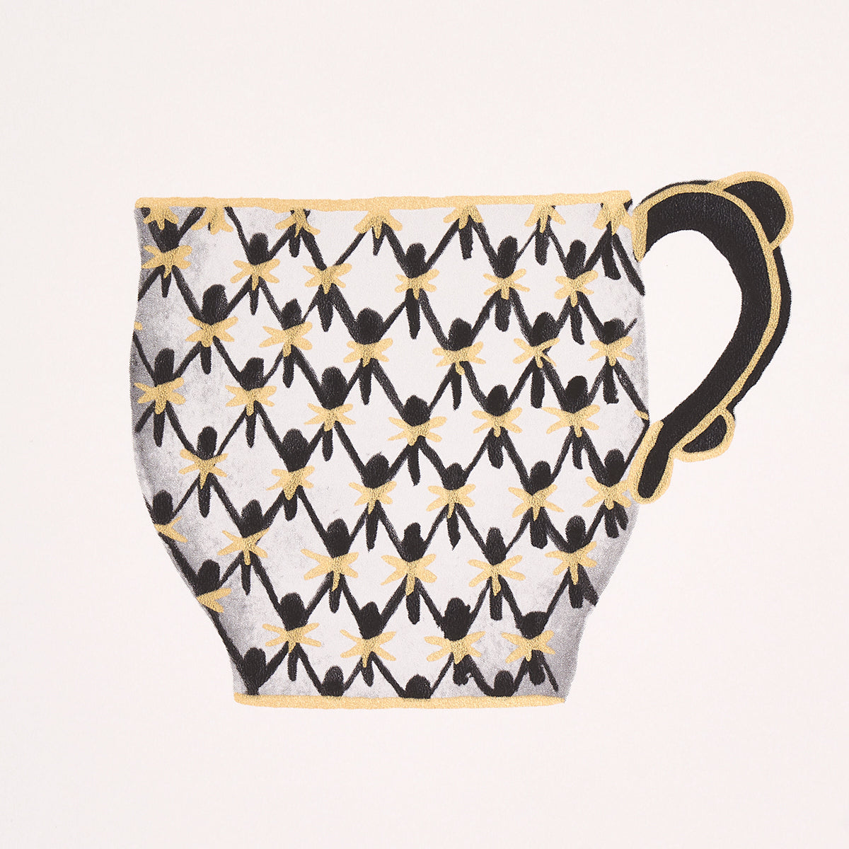 Schumacher Onie'S Teacups Ink Wallpaper - Eade's Wallpaper