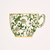 Schumacher Onie'S Teacups Spring Green Wallpaper - Eade's Wallpaper