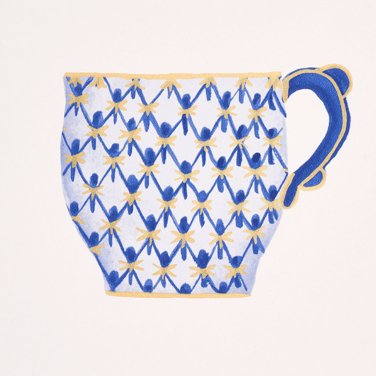 Schumacher Onie'S Teacups Porcelin Wallpaper - Eade's Wallpaper
