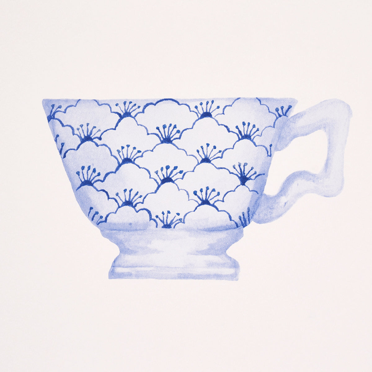 Schumacher Onie'S Teacups Porcelin Wallpaper - Eade's Wallpaper