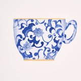 Schumacher Onie'S Teacups Porcelin Wallpaper - Eade's Wallpaper