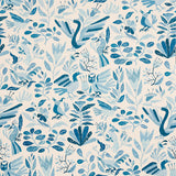 Schumacher Canopy Blue Birds Wallpaper
