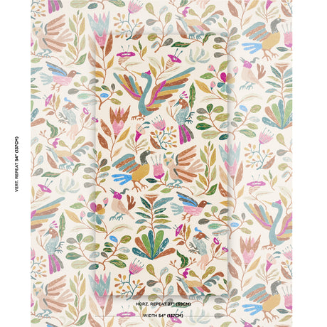 Schumacher Canopy Multi Birds Wallpaper