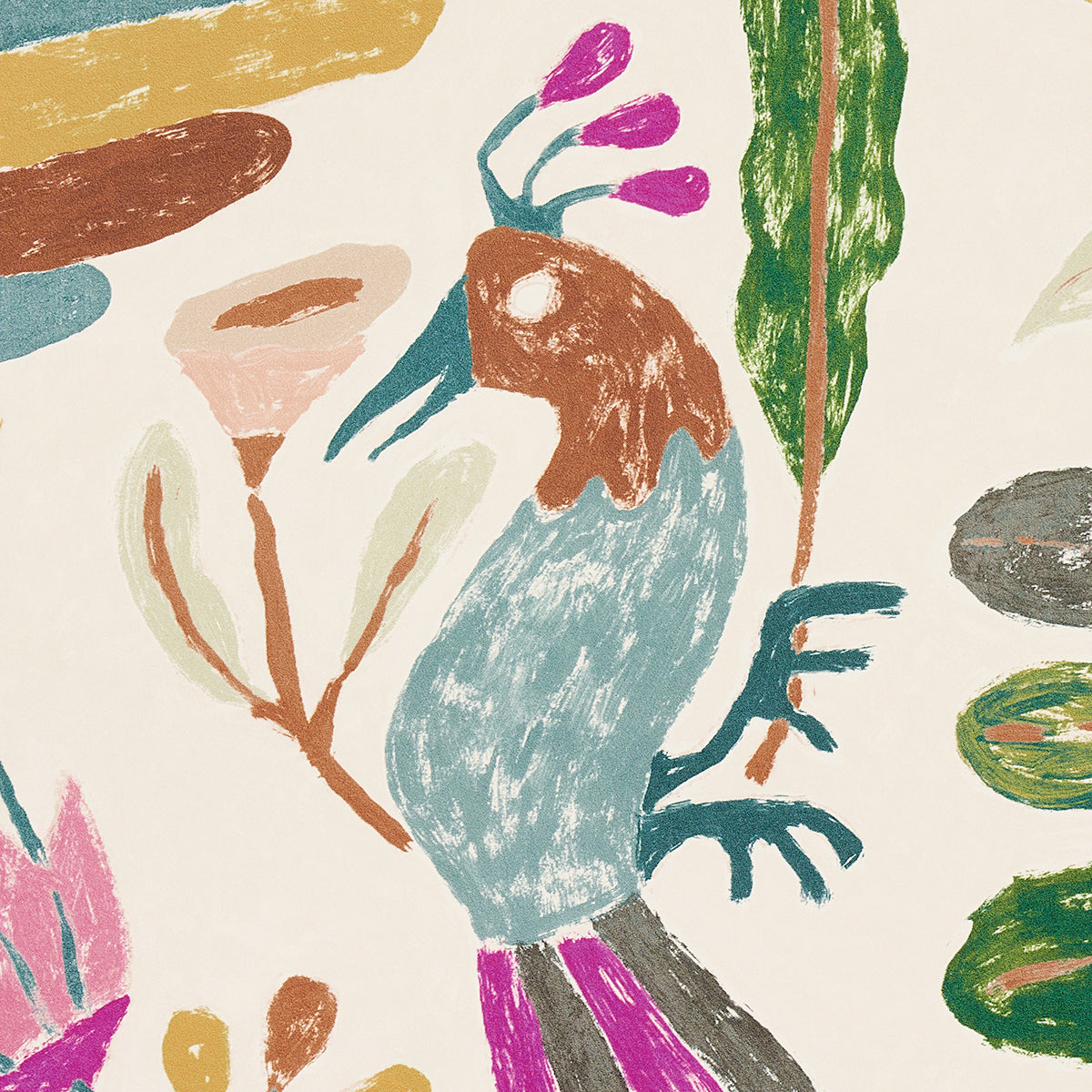 Schumacher Canopy Multi Birds Wallpaper