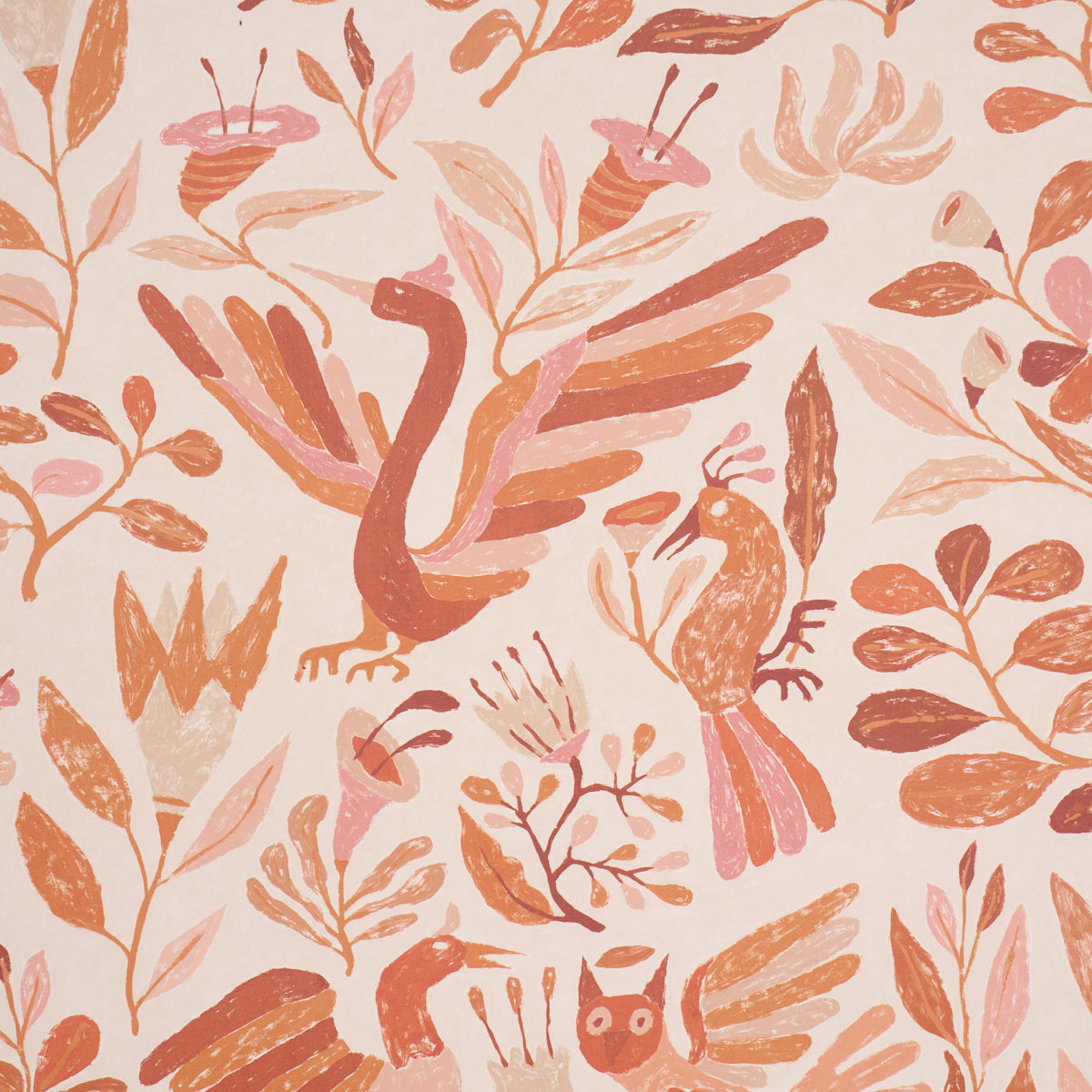 Schumacher 5014832 CANOPY in TERRACOTTA Wallpaper - ATELIER 
