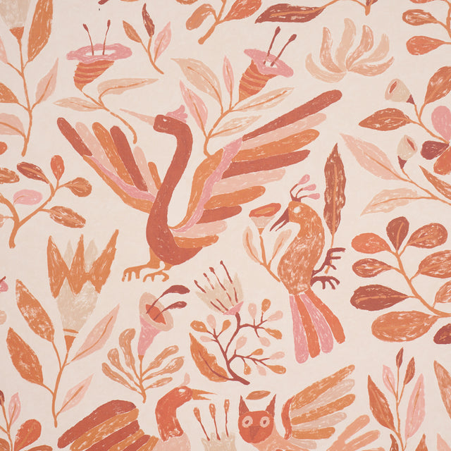 Schumacher 5014832 CANOPY in TERRACOTTA Wallpaper - ATELIER 