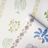 Schumacher Willard House Stencil Blue Wallpaper