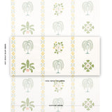 Schumacher Willard House Stencil Green Wallpaper