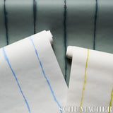 Schumacher Ephemera Teal Gray Wallpaper