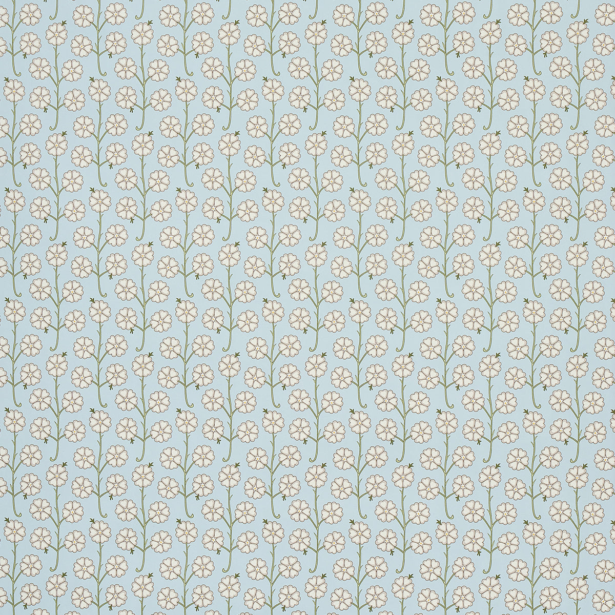 Schumacher Gardenia Egg Blue Wallpaper