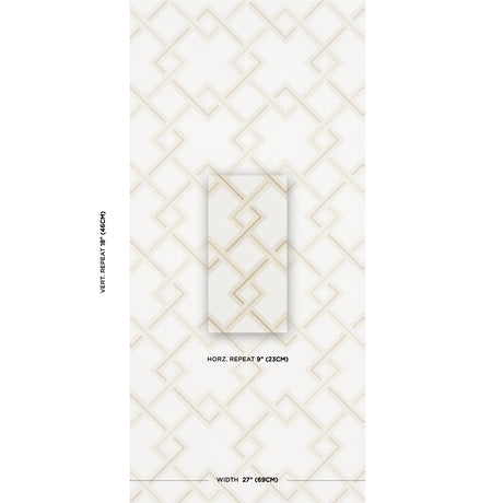 Schumacher Mah Jong Light Ivory Wallpaper - Eade's Wallpaper