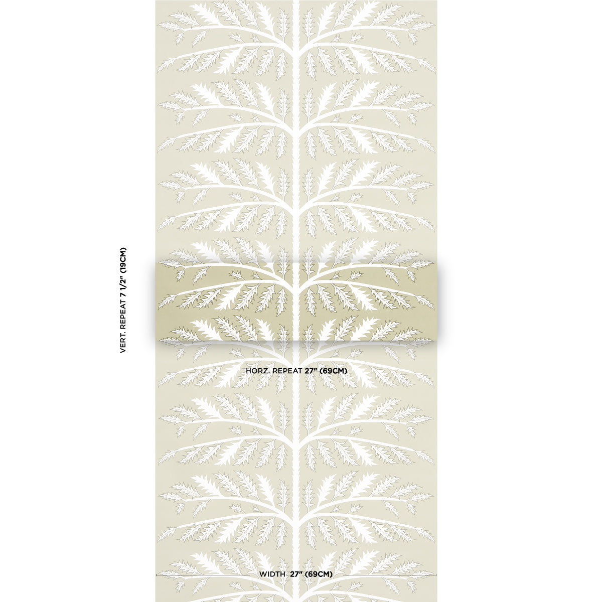 Schumacher Thistle Neutral Wallpaper - Eade's Wallpaper