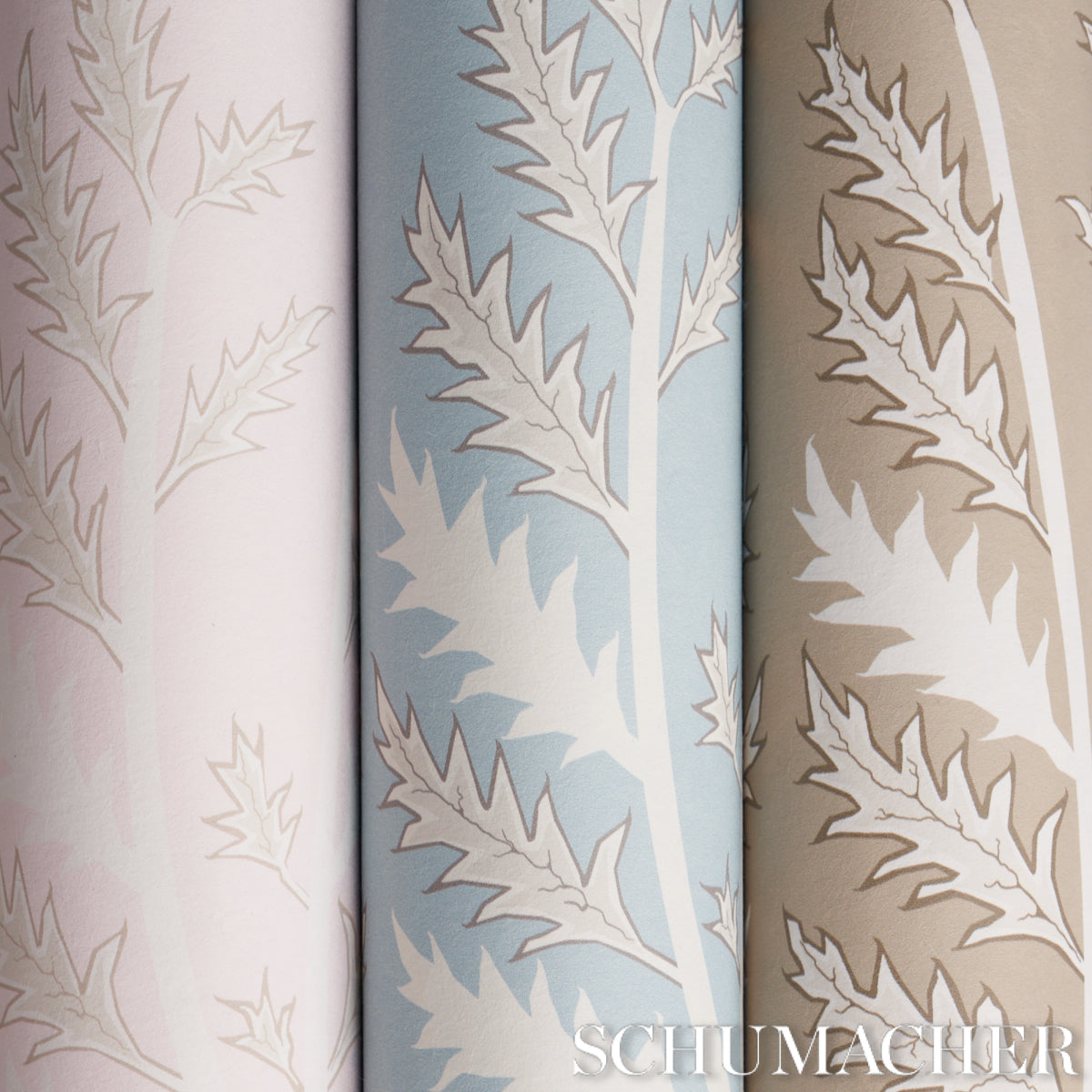 Schumacher Thistle Neutral Wallpaper - Eade's Wallpaper