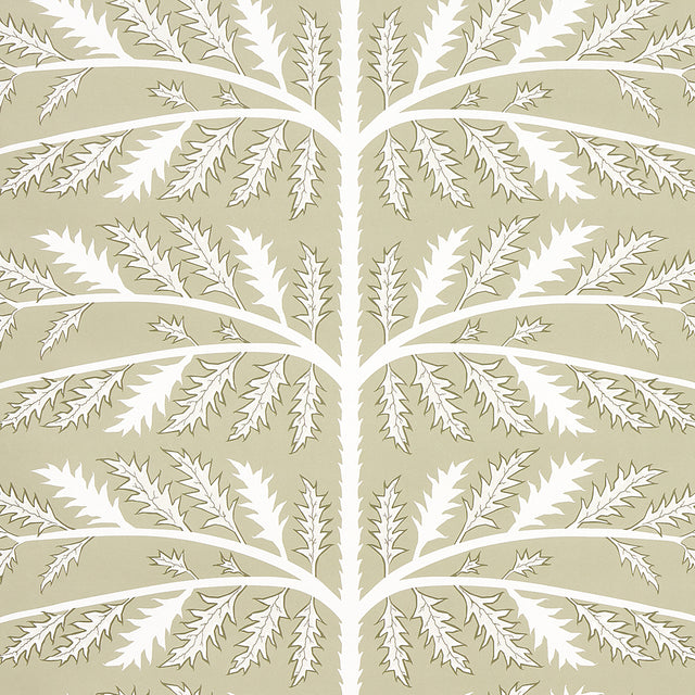 Schumacher Thistle Neutral Wallpaper - Eade's Wallpaper