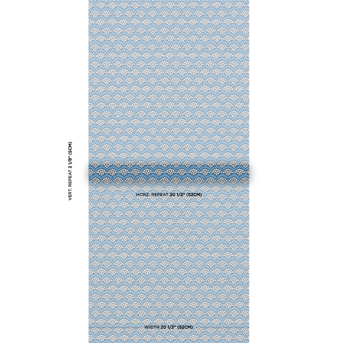 Schumacher Pollen French Blue Wallpaper - Eade's Wallpaper