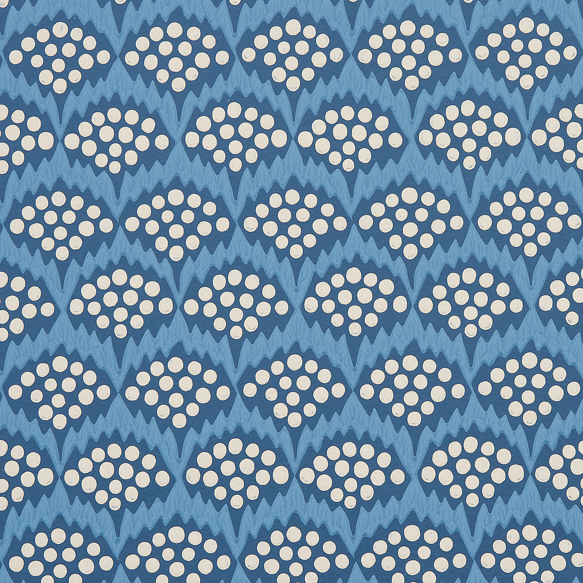 Schumacher Pollen French Blue Wallpaper - Eade's Wallpaper