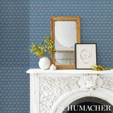 Schumacher Pollen French Blue Wallpaper - Eade's Wallpaper