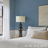 Schumacher Pollen French Blue Wallpaper - Eade's Wallpaper