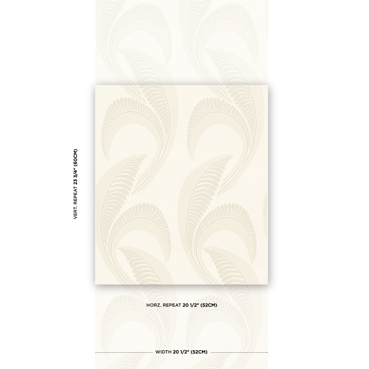 Schumacher Banana Leaf Ivory Wallpaper