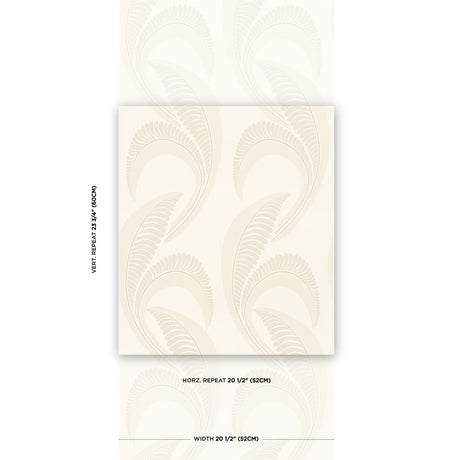 Schumacher Banana Leaf Ivory Wallpaper