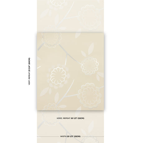 Schumacher Birdtree Silver Wallpaper