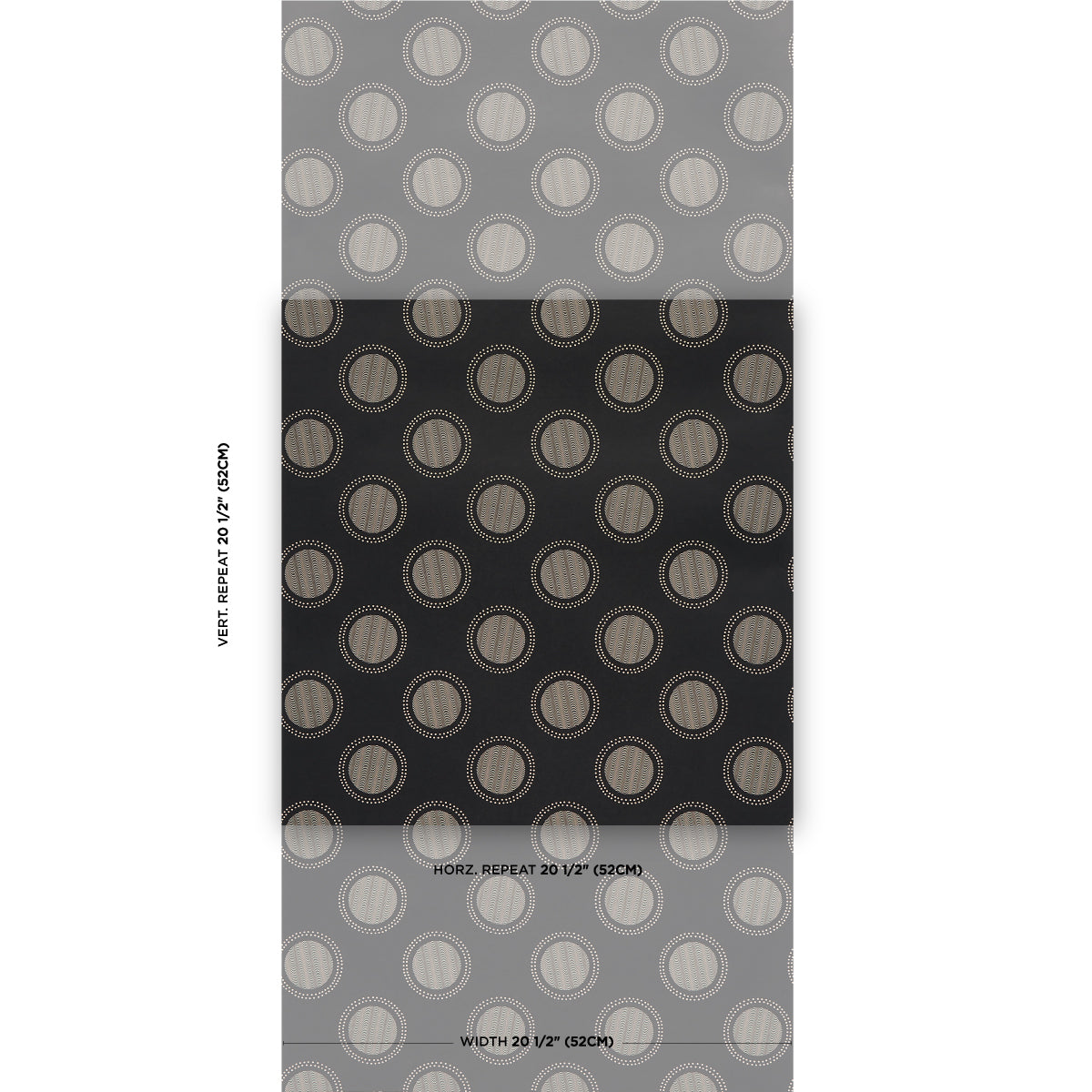 Schumacher Watermark Black & White Wallpaper