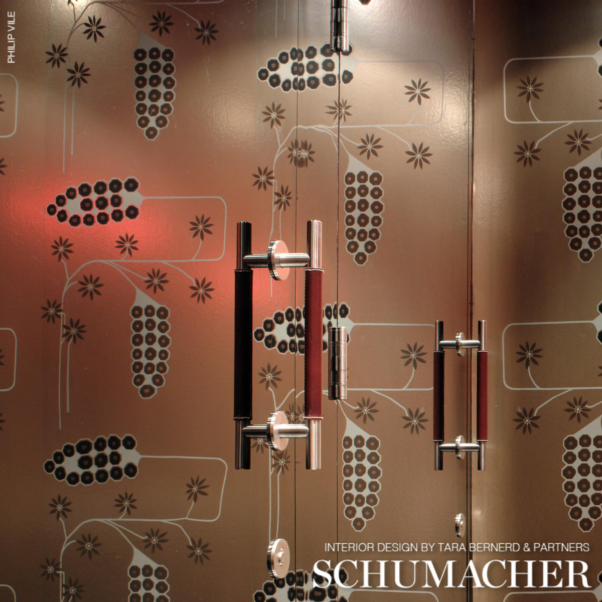 Schumacher Hollywood Grape Aluminum Wallpaper