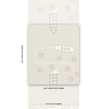 Schumacher Hollywood Grape Gesso Wallpaper
