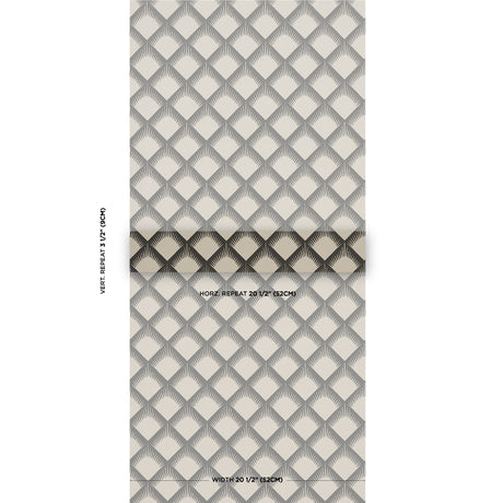 Schumacher Maize Black & Cream Wallpaper - Eade's Wallpaper
