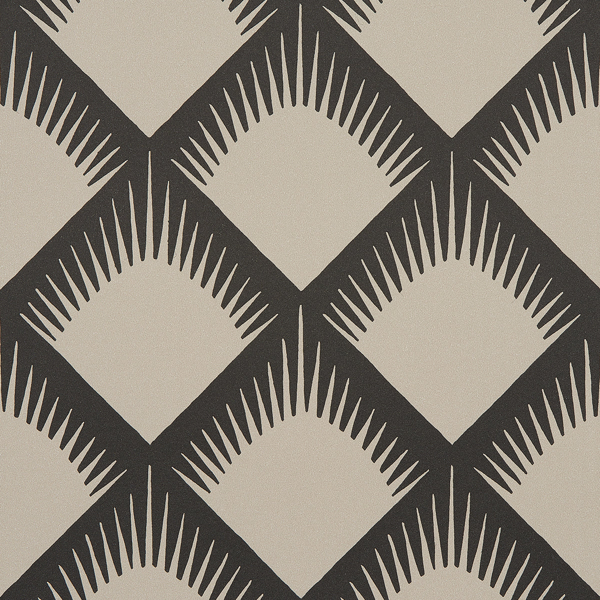 Schumacher Maize Black & Cream Wallpaper - Eade's Wallpaper