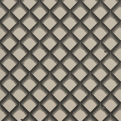 Schumacher Maize Black & Cream Wallpaper - Eade's Wallpaper