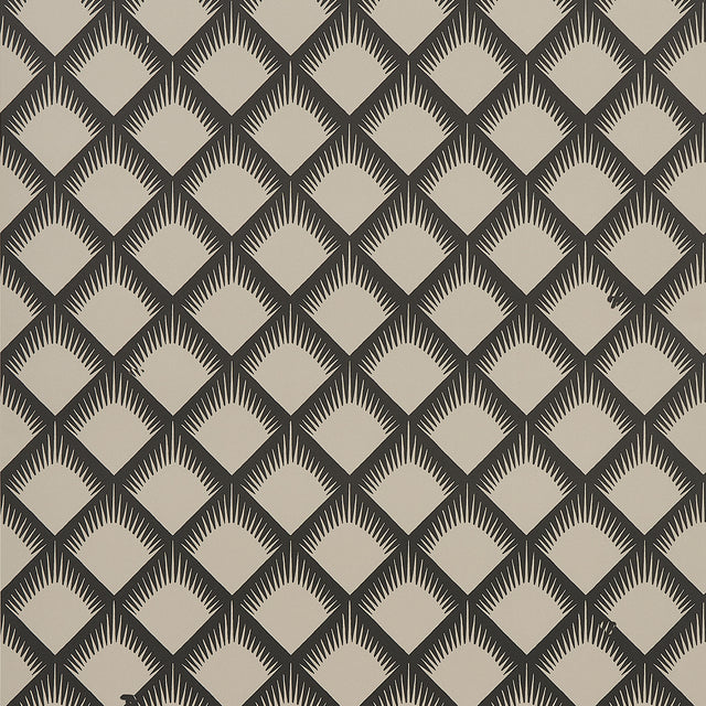 Schumacher Maize Black & Cream Wallpaper - Eade's Wallpaper
