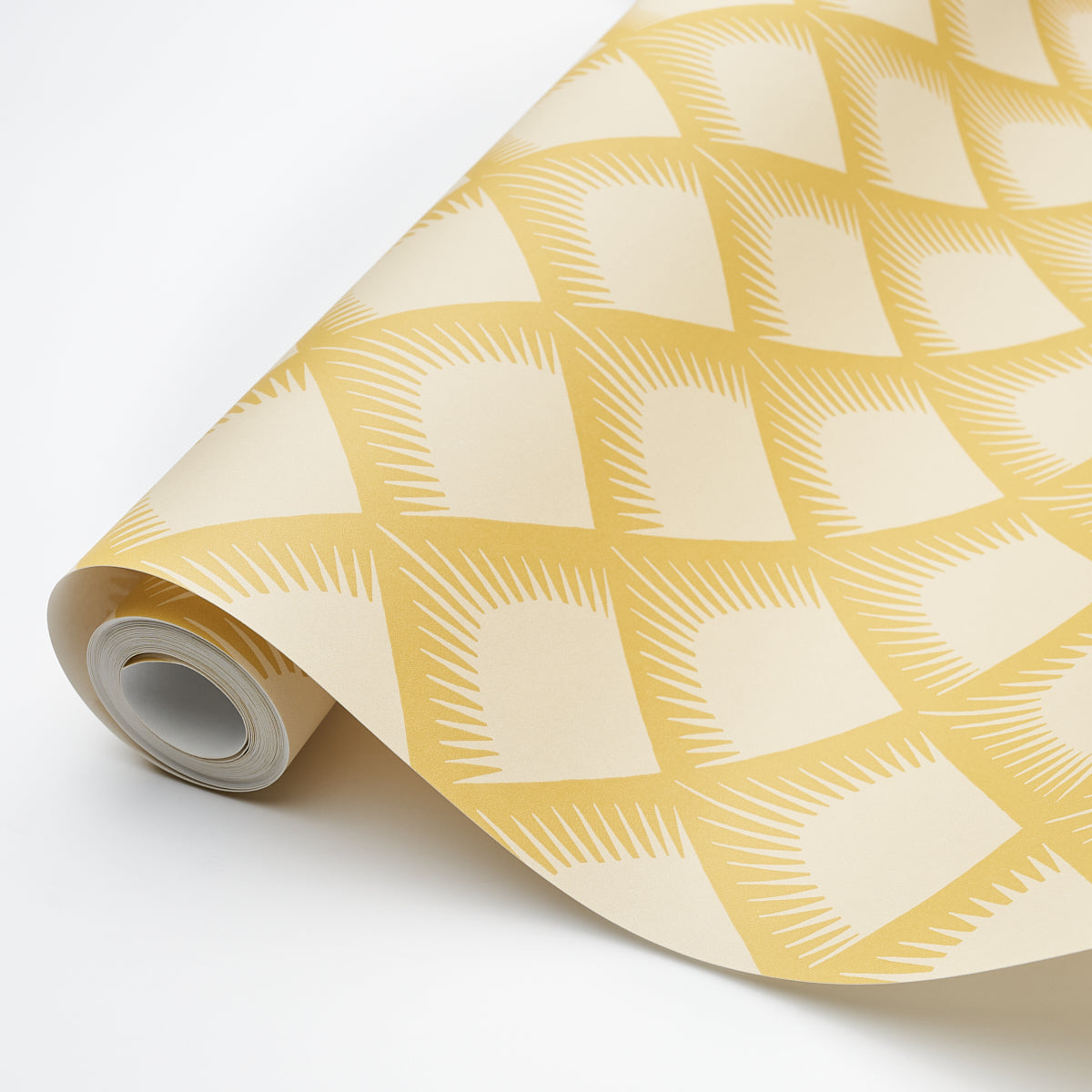 Schumacher Maize Mustard Wallpaper - Eade's Wallpaper