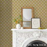 Schumacher Maize Mustard Wallpaper - Eade's Wallpaper