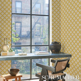 Schumacher Maize Mustard Wallpaper - Eade's Wallpaper