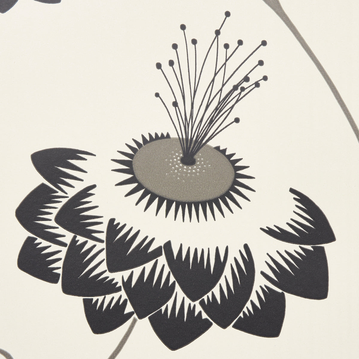 Schumacher Merlin Black & Cream Wallpaper - Eade's Wallpaper