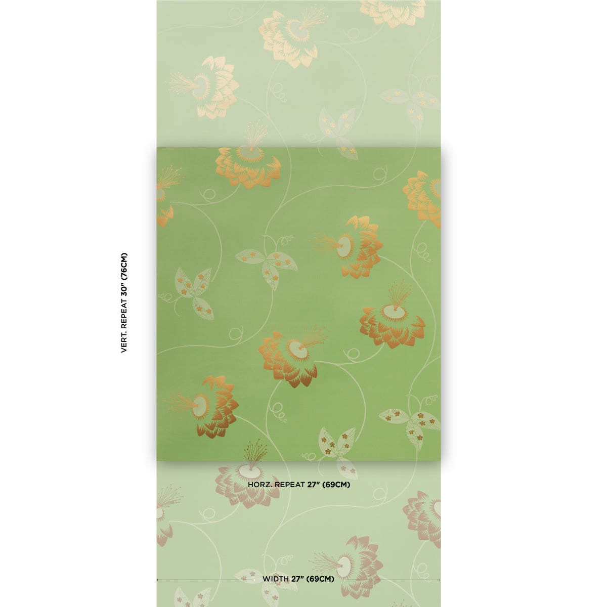 Schumacher Merlin Plough Green Wallpaper - Eade's Wallpaper