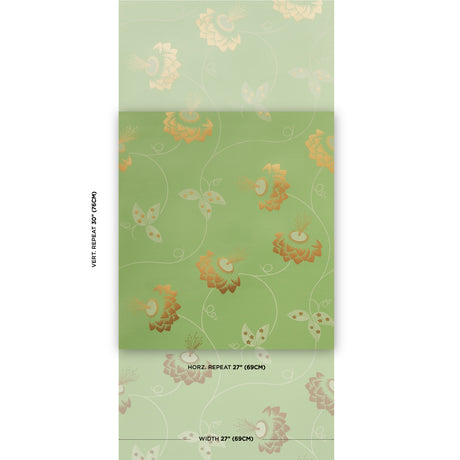Schumacher Merlin Plough Green Wallpaper - Eade's Wallpaper