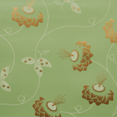 Schumacher Merlin Plough Green Wallpaper - Eade's Wallpaper