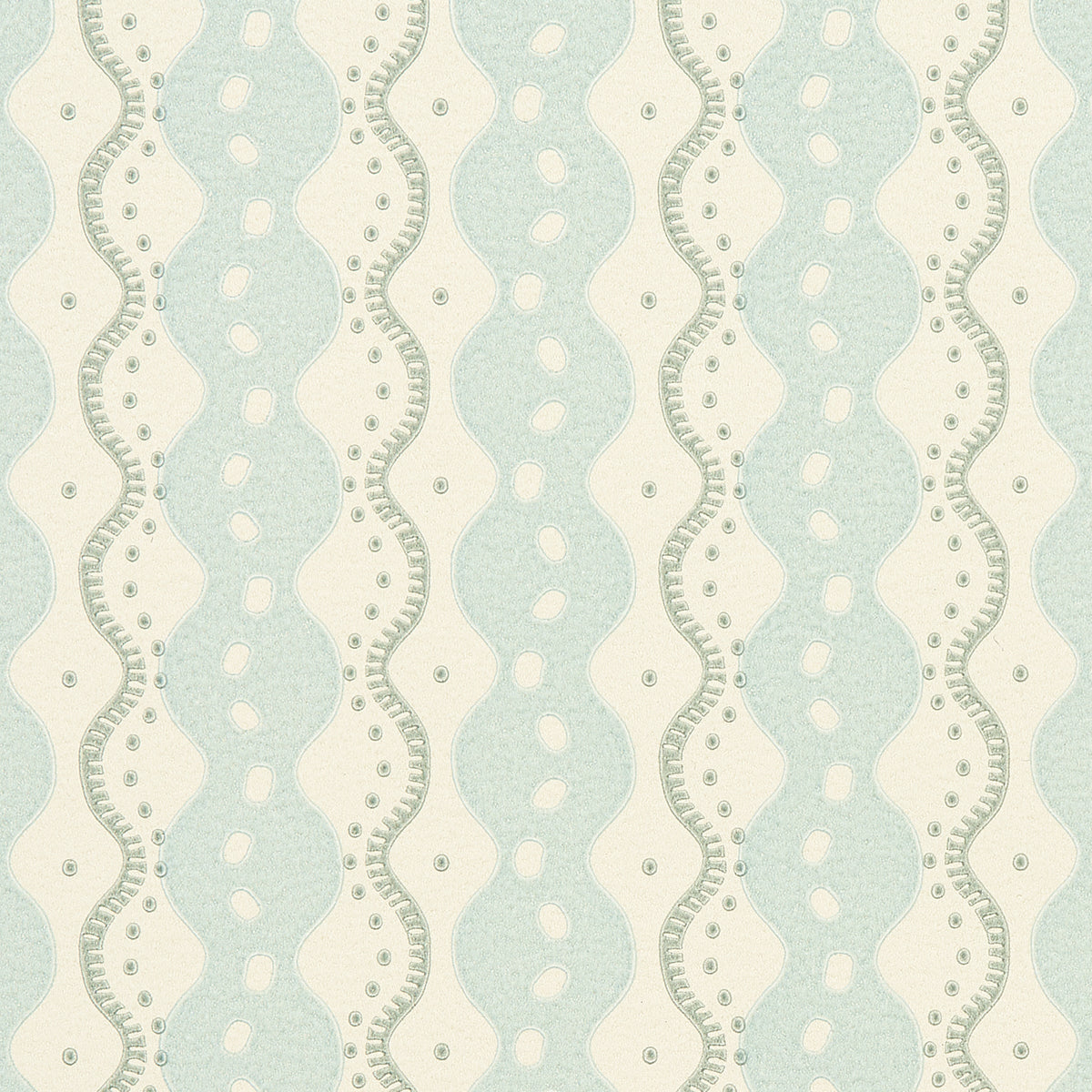 Schumacher Centipede Stripe Icing Blue Wallpaper